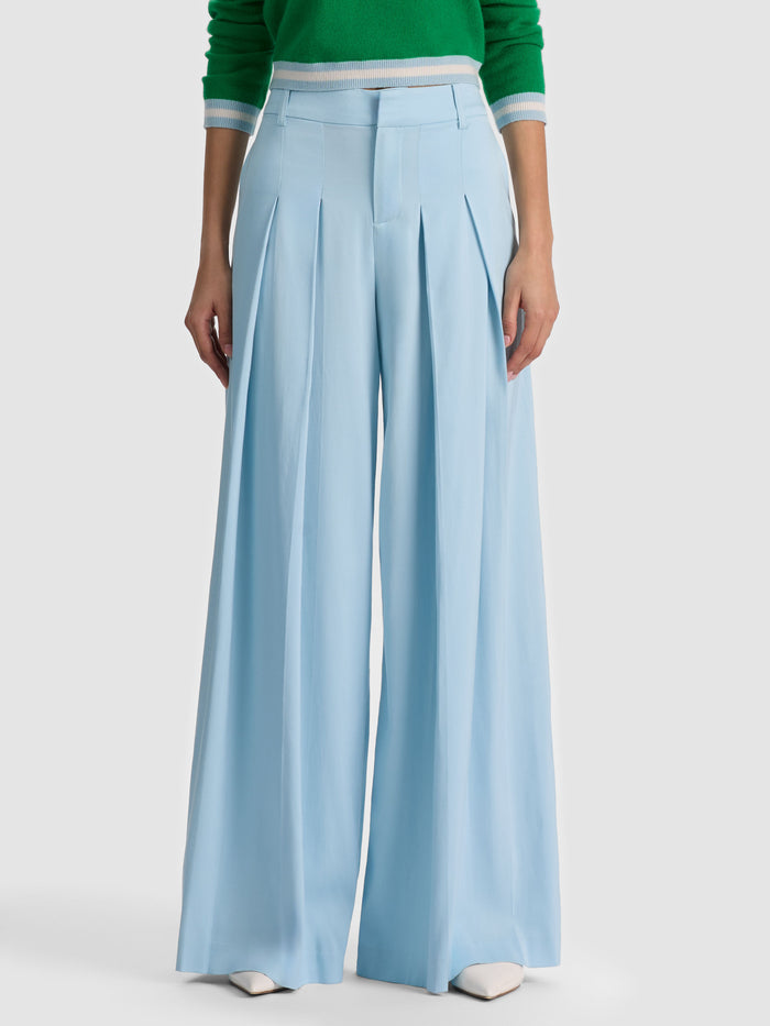 BLAIRE PLEATED PANT - CAROLINA BLUE