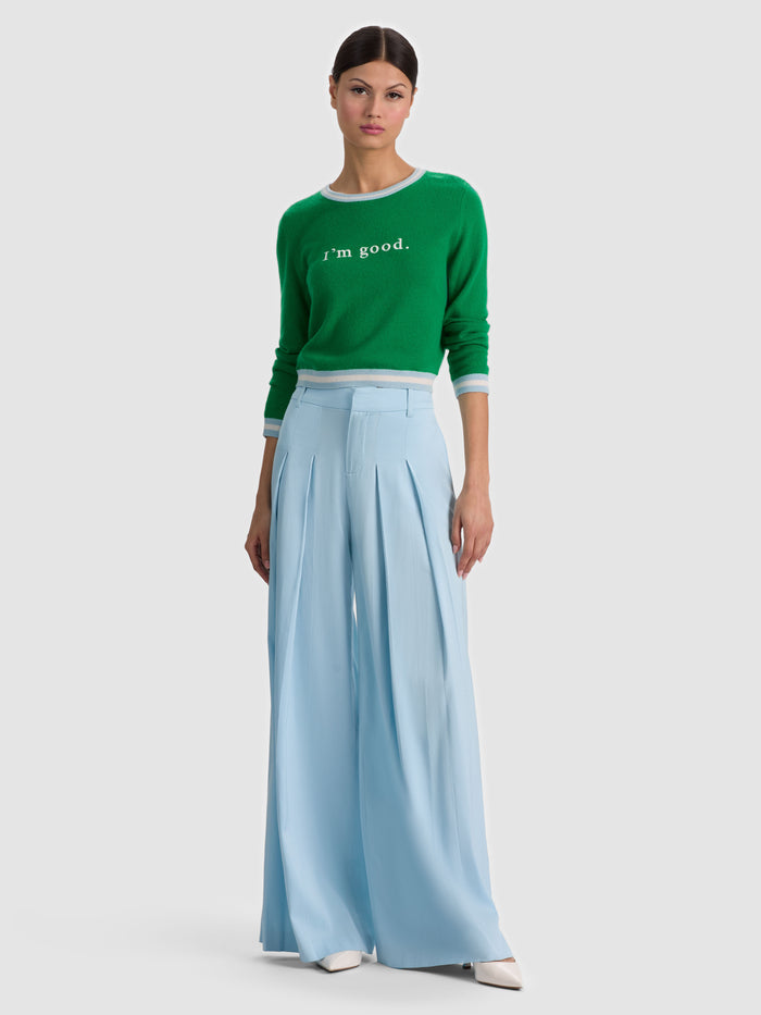 BLAIRE PLEATED PANT - CAROLINA BLUE