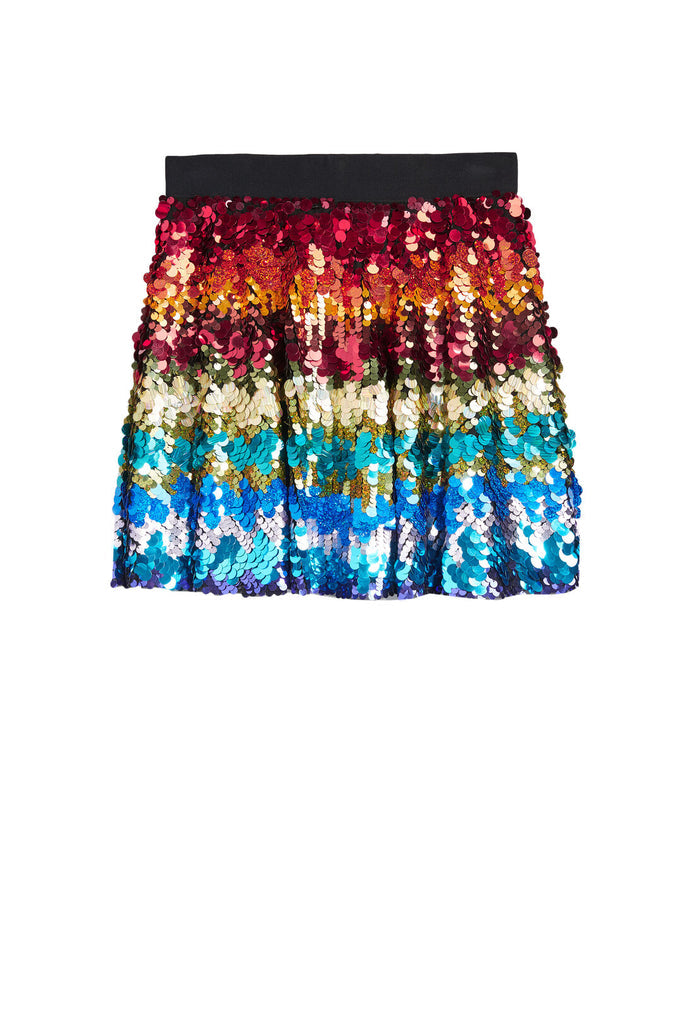 BLAISE EMBELL TRAPEZE SKIRT - MULTI