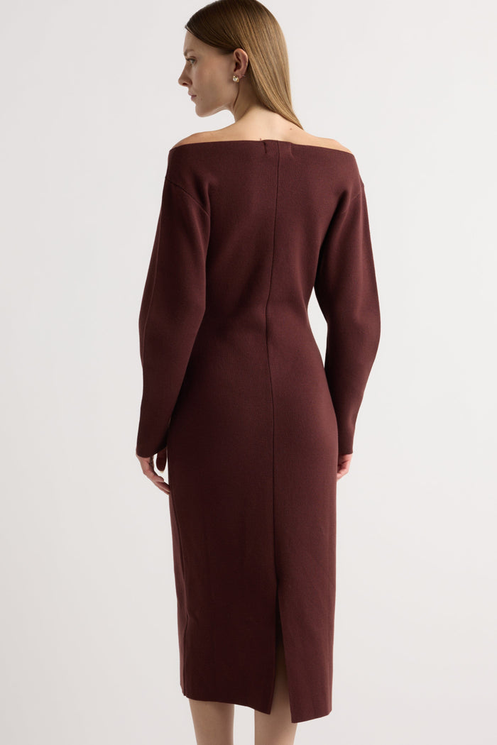 Marije | Blythe Wide Boat-Neck Dress in Size Small