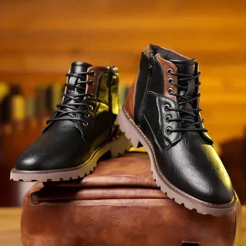 Boots Men Leather Strong Stylish