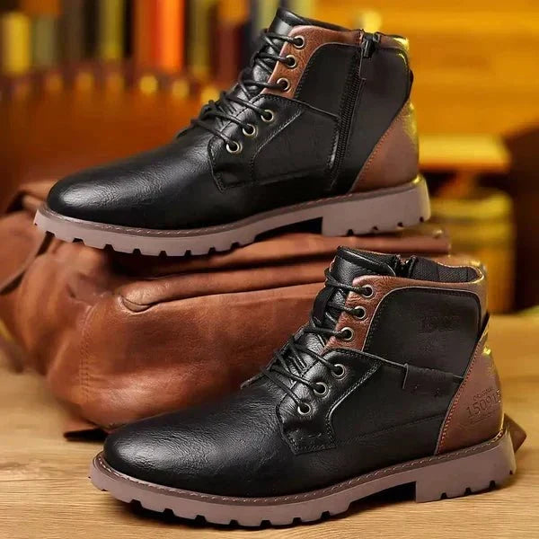Boots Men Leather Strong Stylish