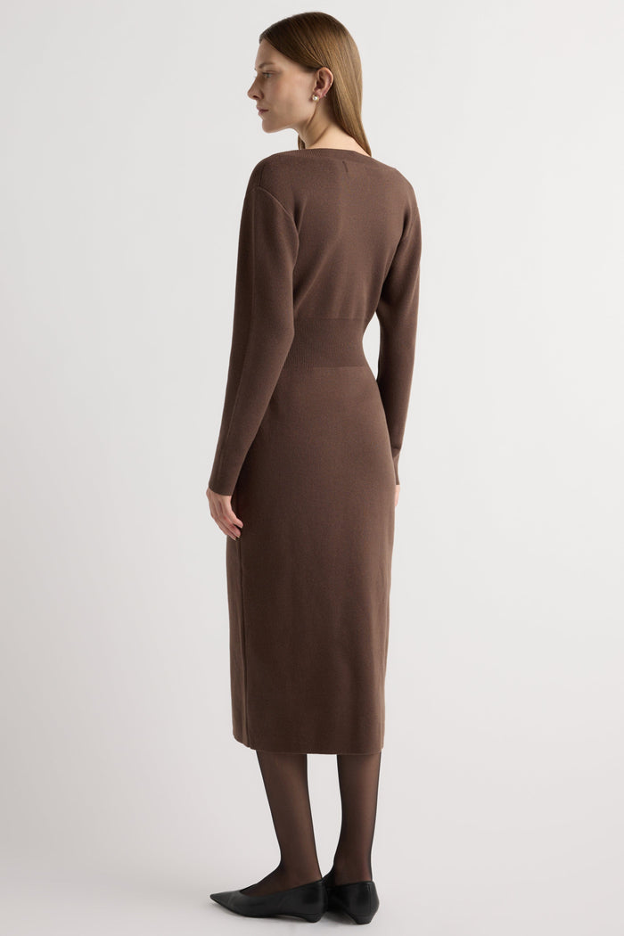 Marije | Bora Off-Shoulder V-Neck Sweater Dress in Size Small