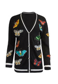 BRADFORD BUTTERFLY GRANDPA CARDIGAN - BLACK/MULTI