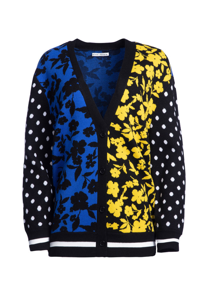 BRADFORD GRANDPA CARDIGAN - BLACK/MULTI