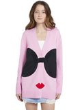BRADFORD STACE FACE CARDIGAN - ELECTRIC PINK