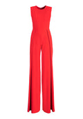 BRET PLEATED WIDE LEG JUMPSUIT - CHERRY