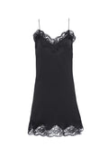 BRIGHTON SHORT SLIP DRESS - BLACK