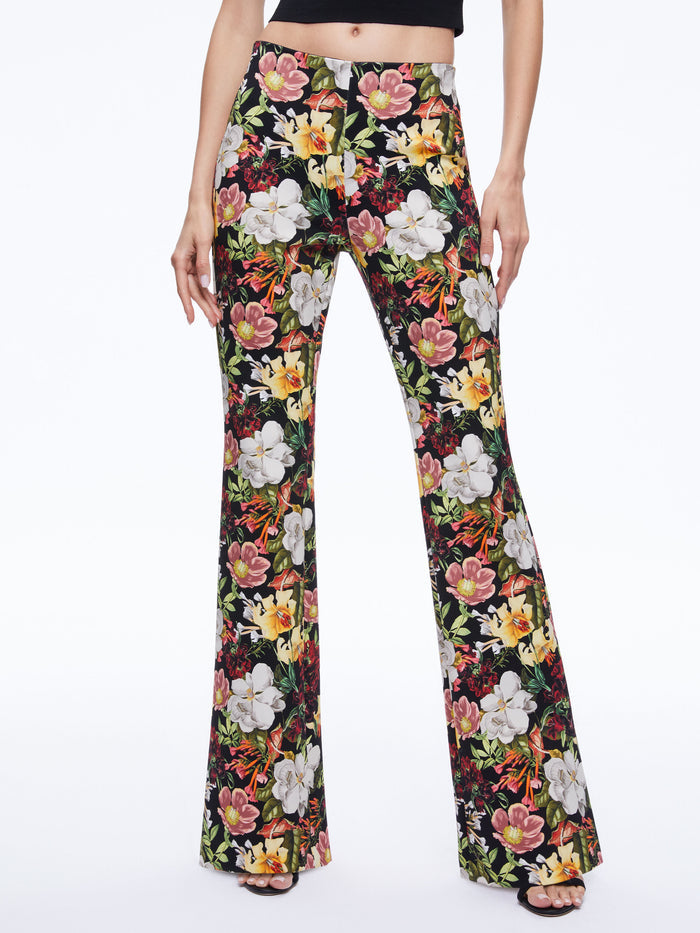 BRYNLEE BOOTCUT PANT - JUNIPER FLORAL BLACK