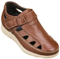 CALTO - K2133 - 2.8 Inches Taller (Brown) - Fisherman Sandal Lightweight