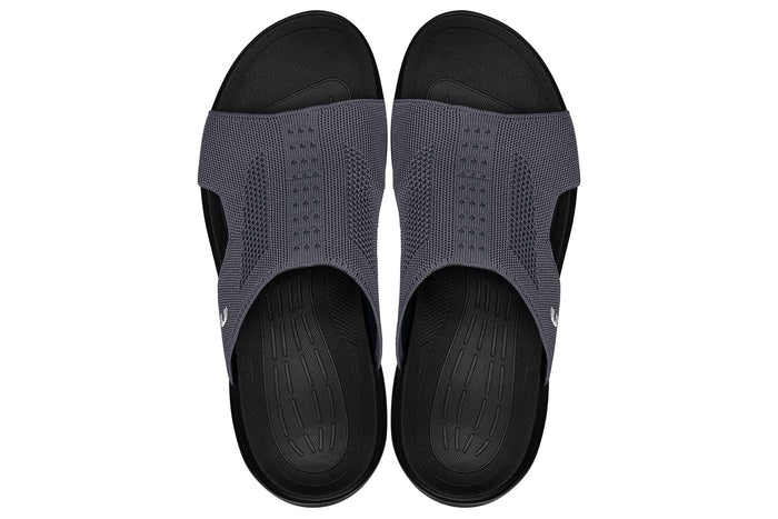 CALTO - X1658 - 2 Inches Taller (Black/Knitted Dark Gray)