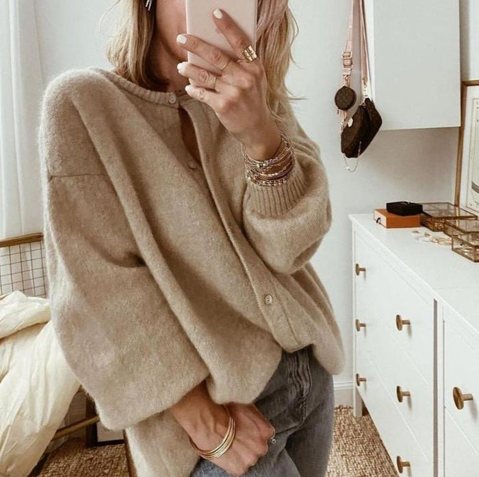 Cardigan Women Warm Elegant Long Sleeve All-Round Sweater