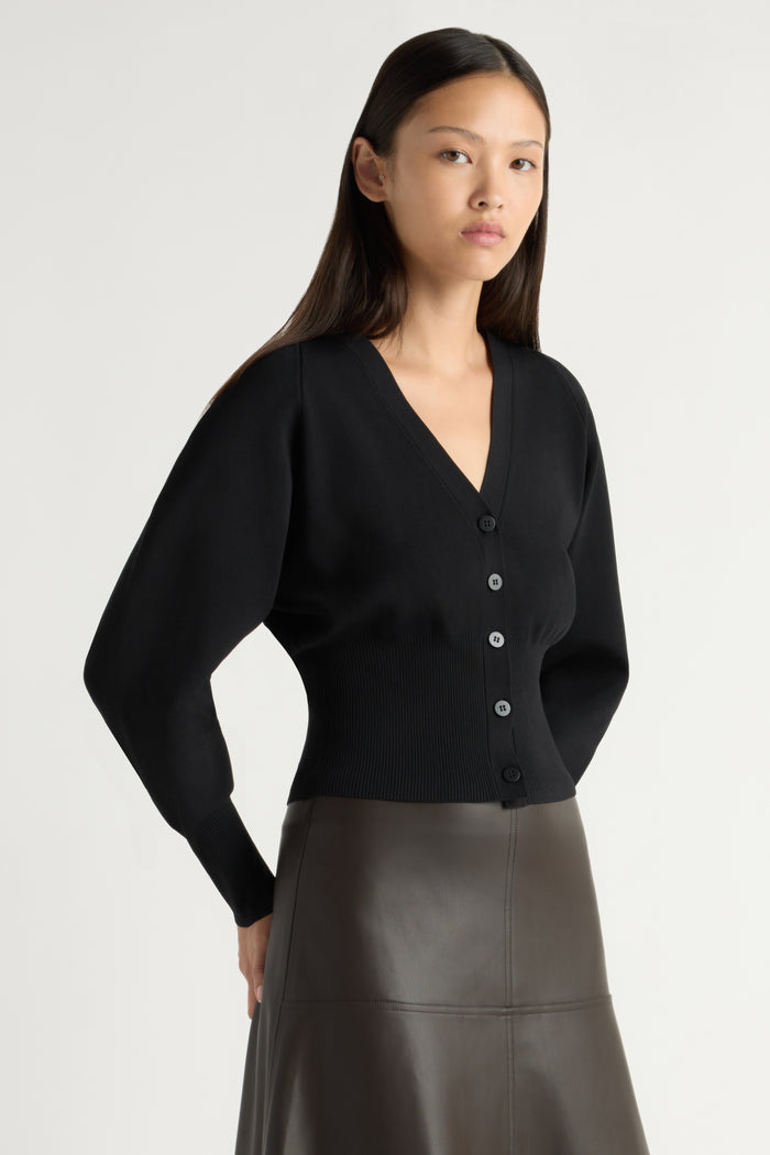 May-Li | Carson Button-Front Cardigan in Size Small
