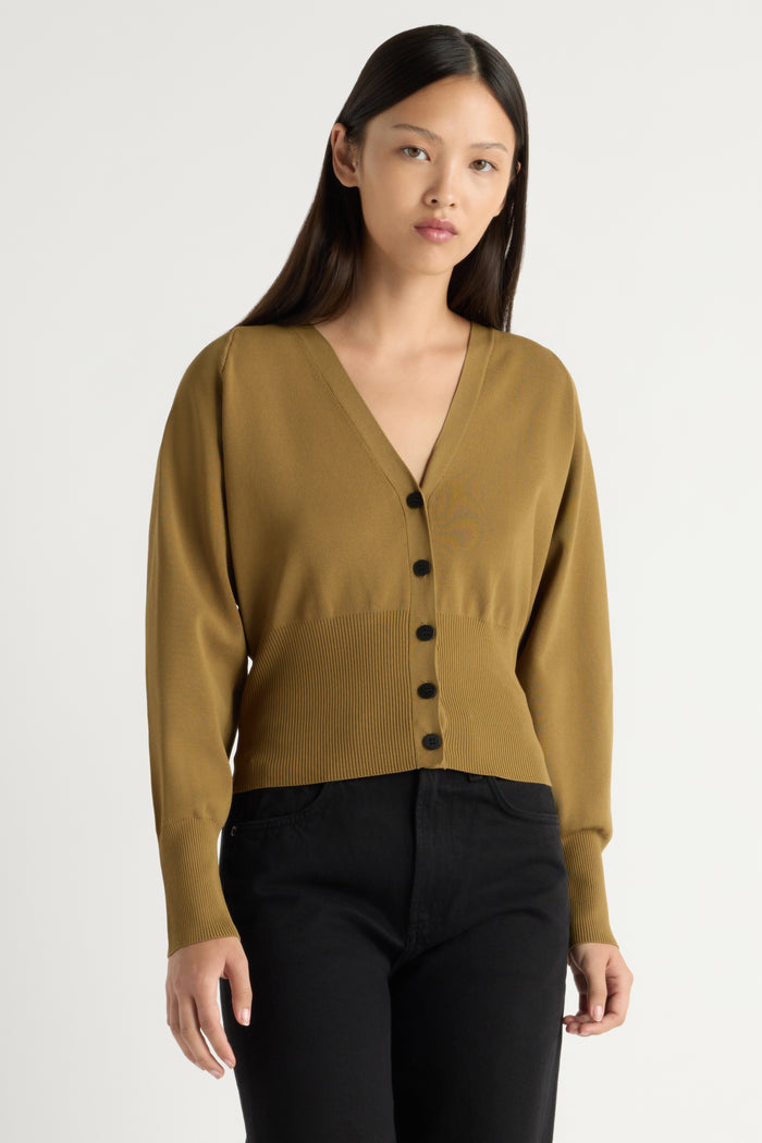 May-Li | Carson Button-Front Cardigan in Size Small