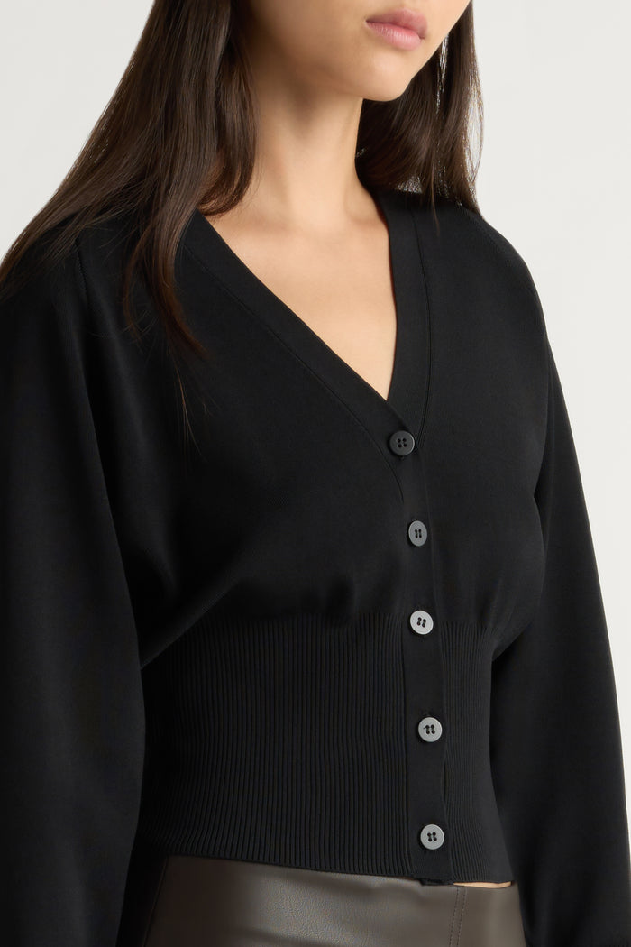 May-Li | Carson Button-Front Cardigan in Size Small