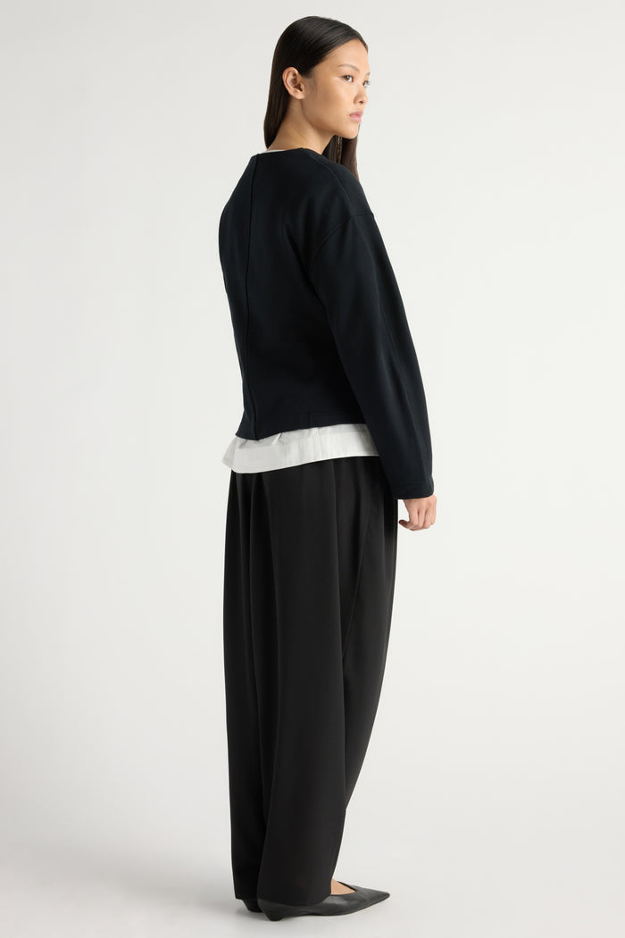 May-Li | Carter French Terry Boat-Neck Jacket in Size Small