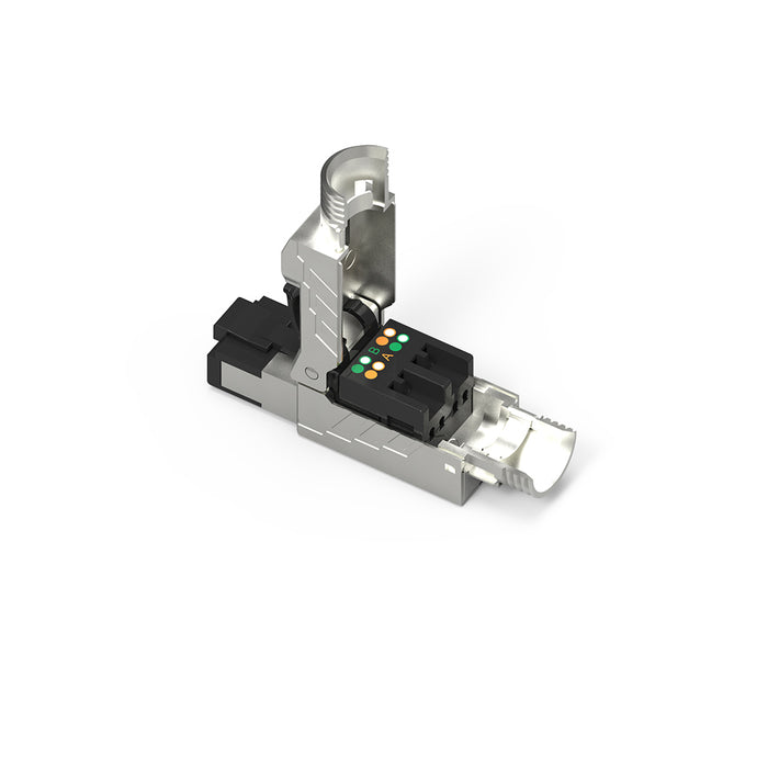Cat.8 RJ45 Tool Free Shielded Plug (Single Piece)