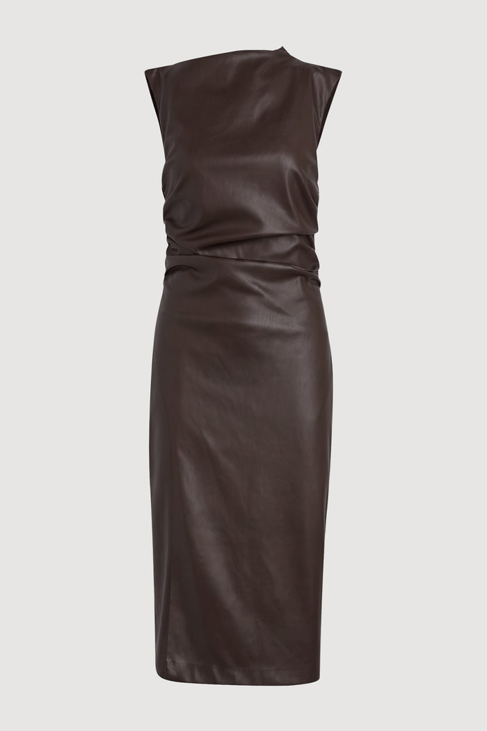 Channing Vegan Leather Dress (Petite) - Flat