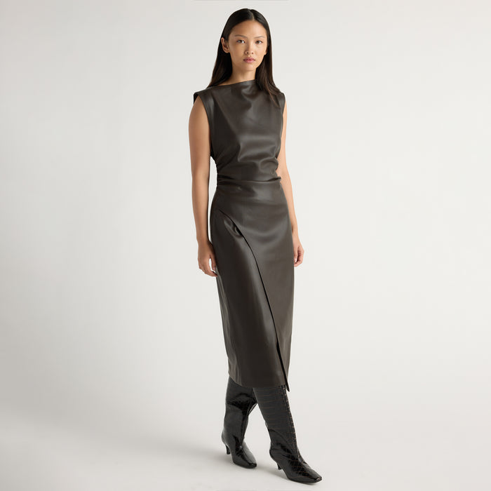 May-Li | Channing Vegan Leather Dress in Size Small