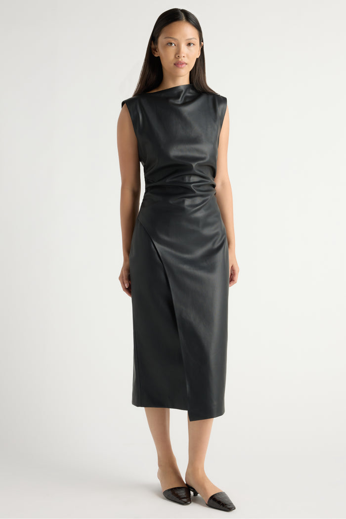 May-Li | Channing Vegan Leather Dress in Size Small