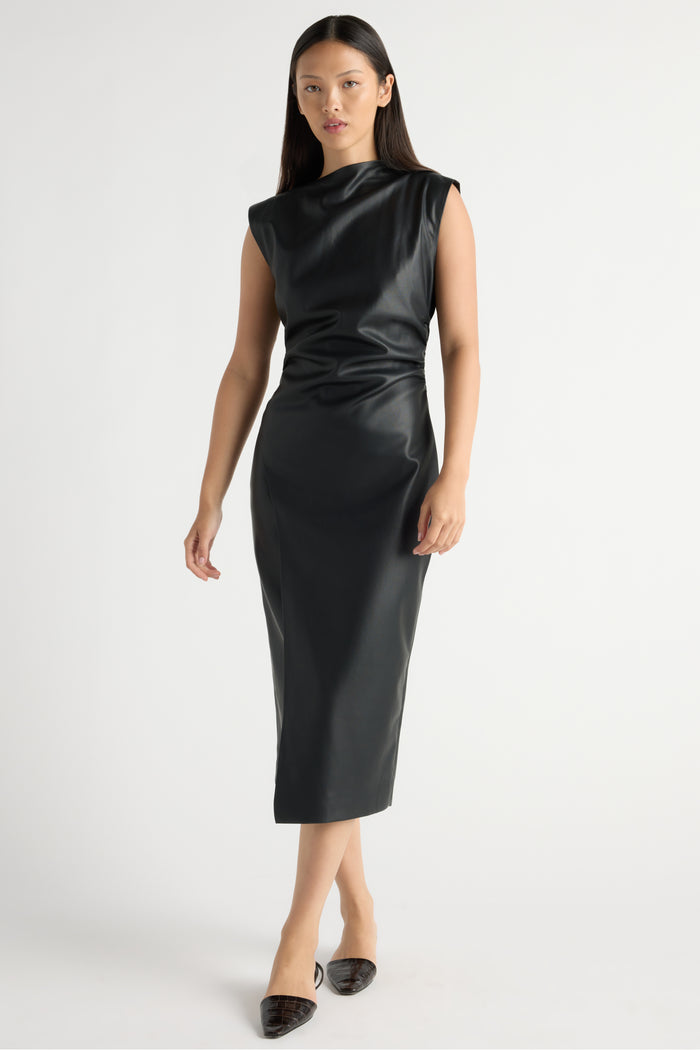 May-Li | Channing Vegan Leather Dress in Size Small