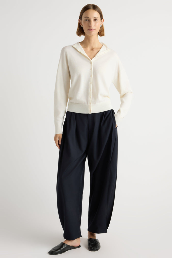 Mali | Charlee Lightweight Wool Button Cardigan in Size Small