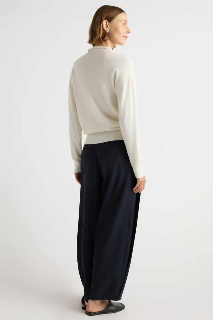 Mali | Charlee Lightweight Wool Button Cardigan in Size Small