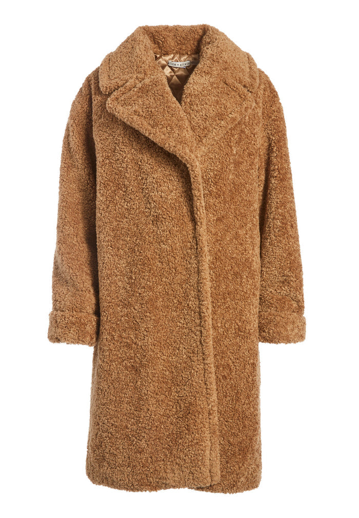 CHARLIE OVERSIZED MIDI COAT - CAMEL