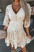 Charming Arrival Layered Lace Mini Dress - 2 Colors