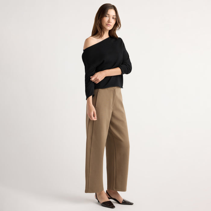 Chase Stretch-Waist Scuba Barrel-Leg Pant