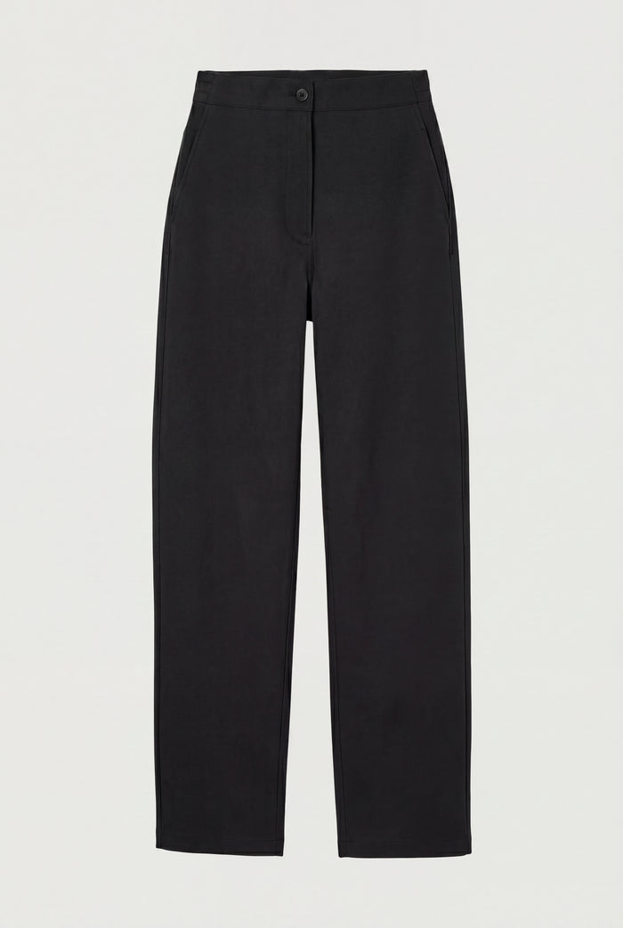Beate | Chase Stretch-Waist Scuba Barrel-Leg Pant - Flat