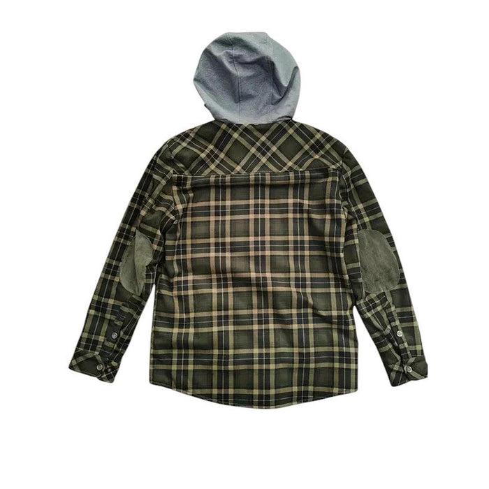 Checked Jacket Men Hooded
