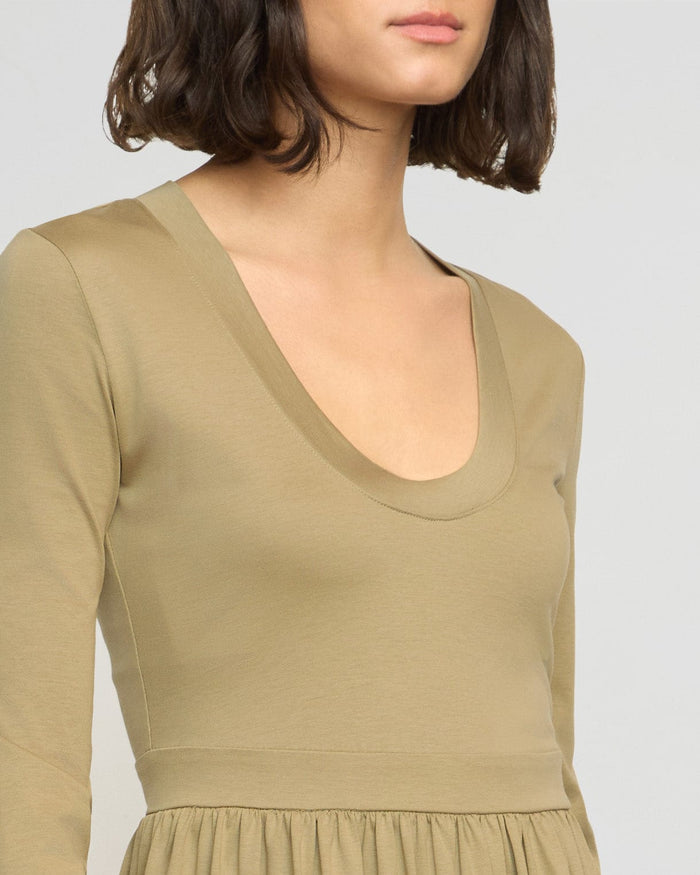 Olivia | Cherie U-Neck Jersey Dress in Size Small