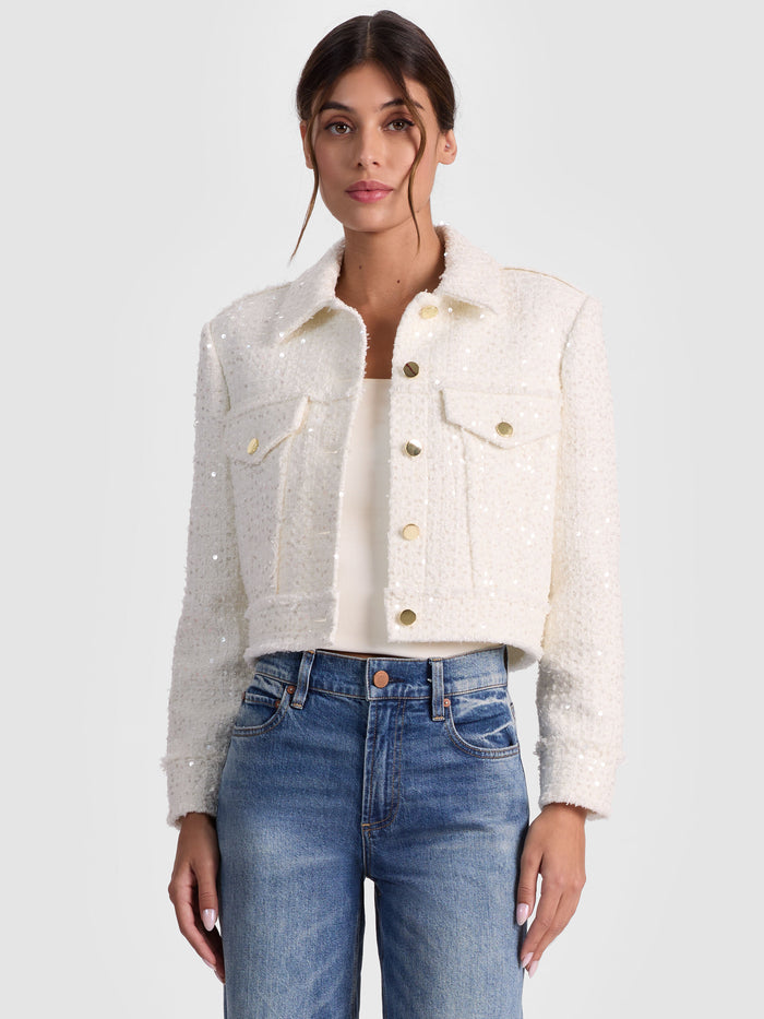 CHLOE TWEED JACKET - OFF WHITE