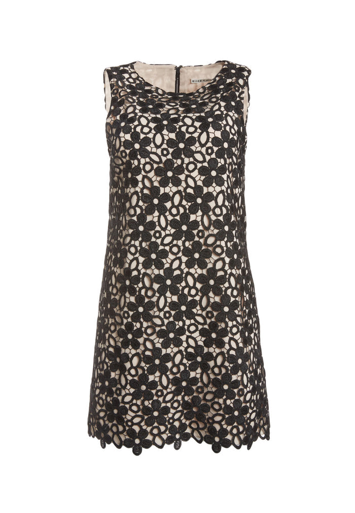 CLYDE MINI DRESS - BLACK/SESAME