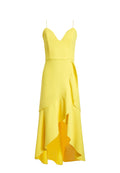 COBI PLNGING SWTHRT RUFFLE DRE - CITRUS