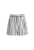CONRY PLEATED CUFF SHORT - MONOCHROME STRIPE