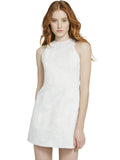 CORALIA FLORAL WHITE MINI DRESS - WHITE