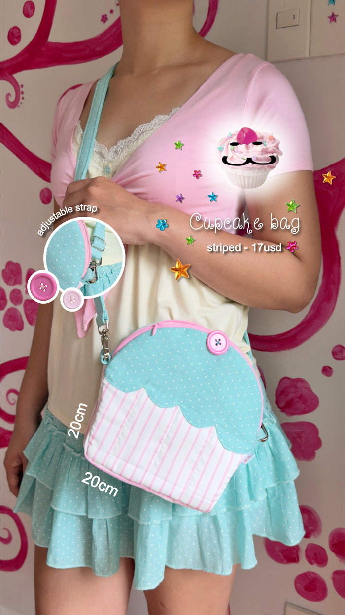 Cupcake bag (striped)