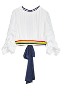 DAKOTA TACK SLV TOP - WHITE/MULTI