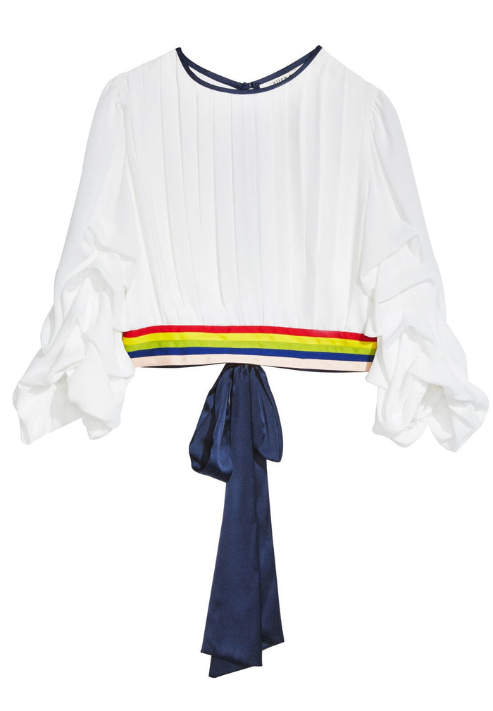 DAKOTA TACK SLV TOP - WHITE/MULTI