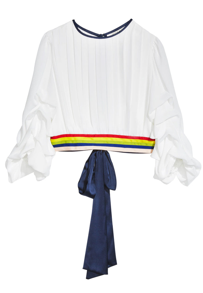 DAKOTA TACK SLV TOP - WHITE/MULTI