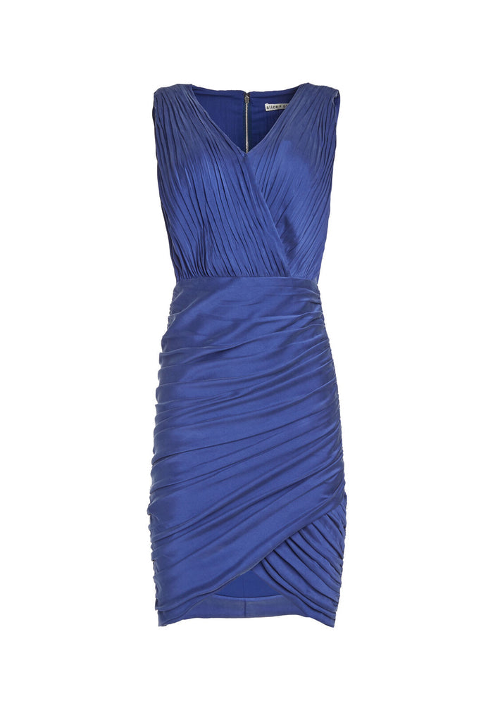 DAMIA SLVLSS CROSS OVER DRESS - INDIGO