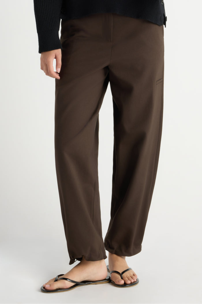 May Li | Danielle Drawstring Barrel-Leg Pant in Size Small