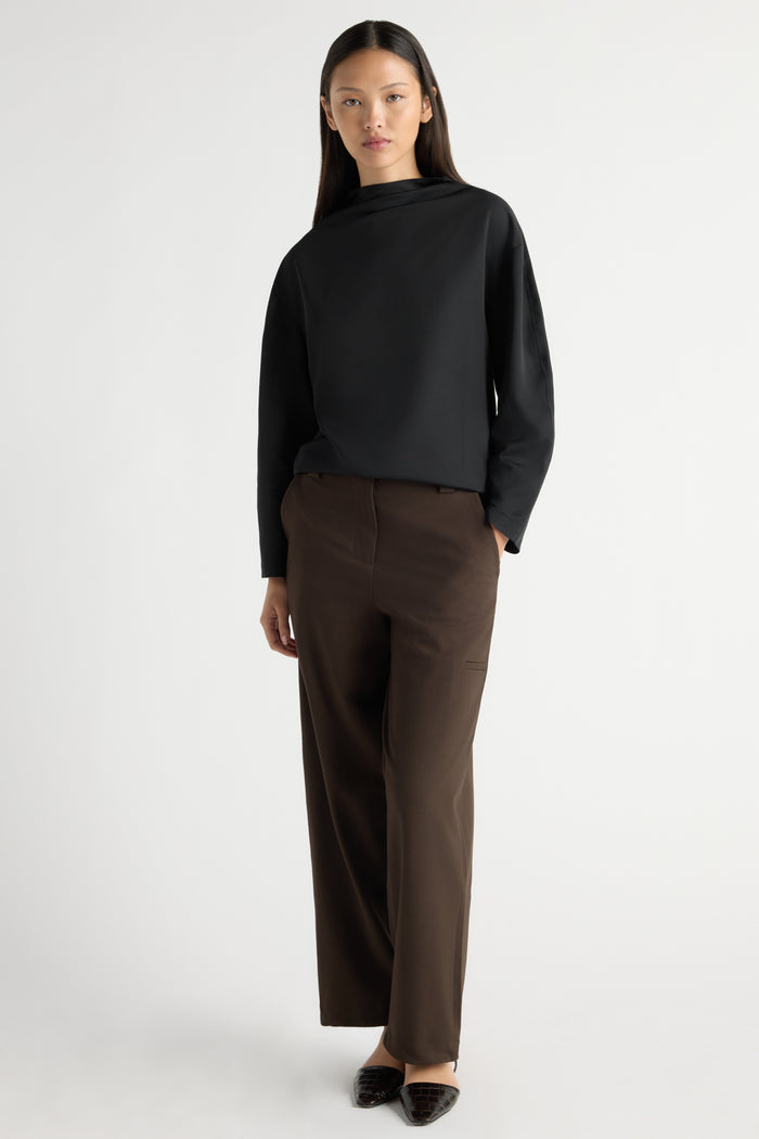 May Li | Danielle Drawstring Barrel-Leg Pant in Size Small