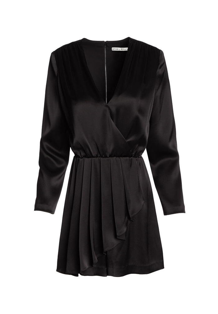 DEMI RUFFLED STRNG SHLDR RMPER - BLACK
