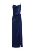 DIANA COWL NK HIGH SLIT MAXI - SAPPHIRE