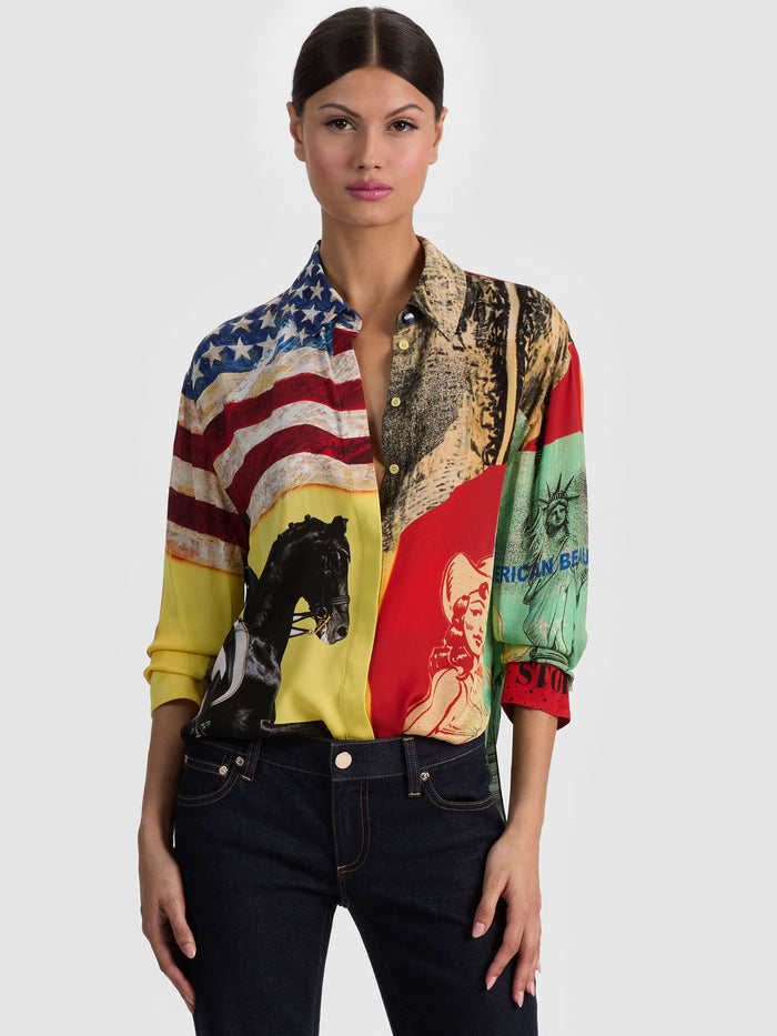DIMITRA OVERSIZED BUTTON DOWN - STATESIDE CLASSIC