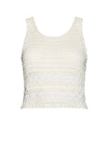 DORIAN RIBBON WEAVED TANK - SOFT WHITE