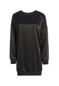 DREA CREW NECK SWEATSHIRT DRESS - BLACK